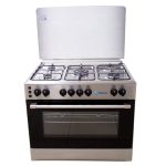 90x60cm Standing Cooker, 5 Burners, High Grade S/Steel Top & Panel, Inox Body, Wide Finger Pot Stand, Oven & Grill, 2 Oven Lights, Oven Timer, Electric Ignite