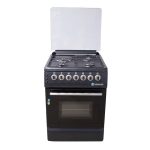 60x60cm Standing Cooker, 3 Gas 1 Elect Burners, Matt Black Top & Body, Wide Finger Pot Stand, Oven & Grill, Oven Light, Electric Ignite, Chicken Rotisserie, Oven Timer Knob