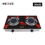 NX-205BB (1) NEXUS GLASS DOUBLE BURNER GAS STOVE